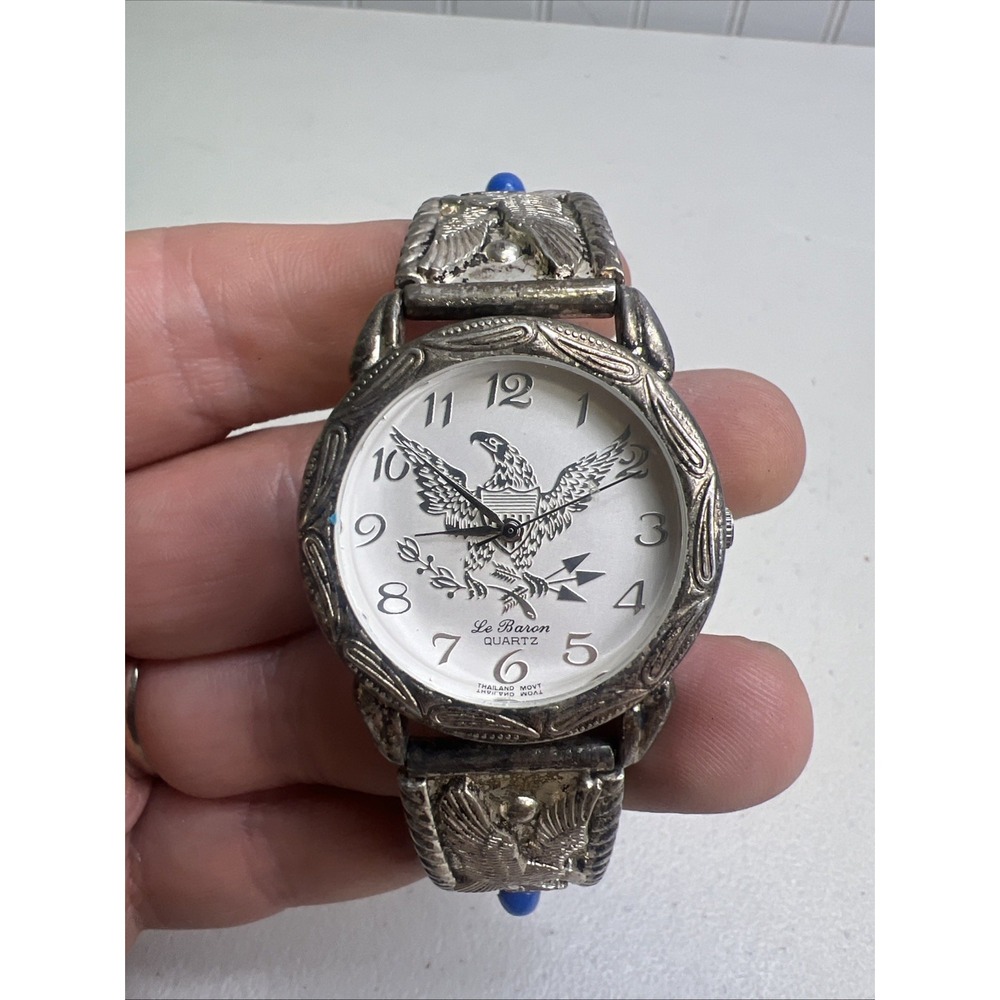 Vintage Le Baron Watch with Eagle Quartz Untested